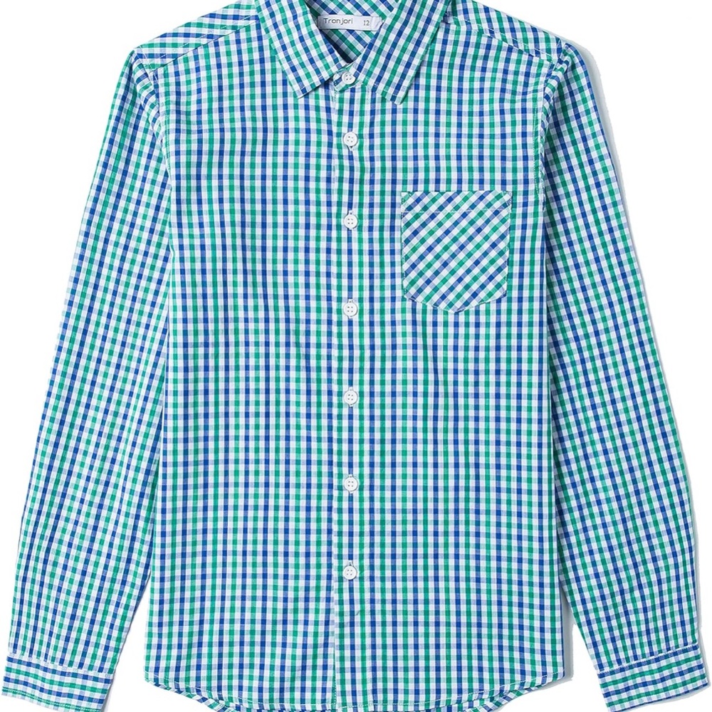 Boys Checkered Button-Up Shirt